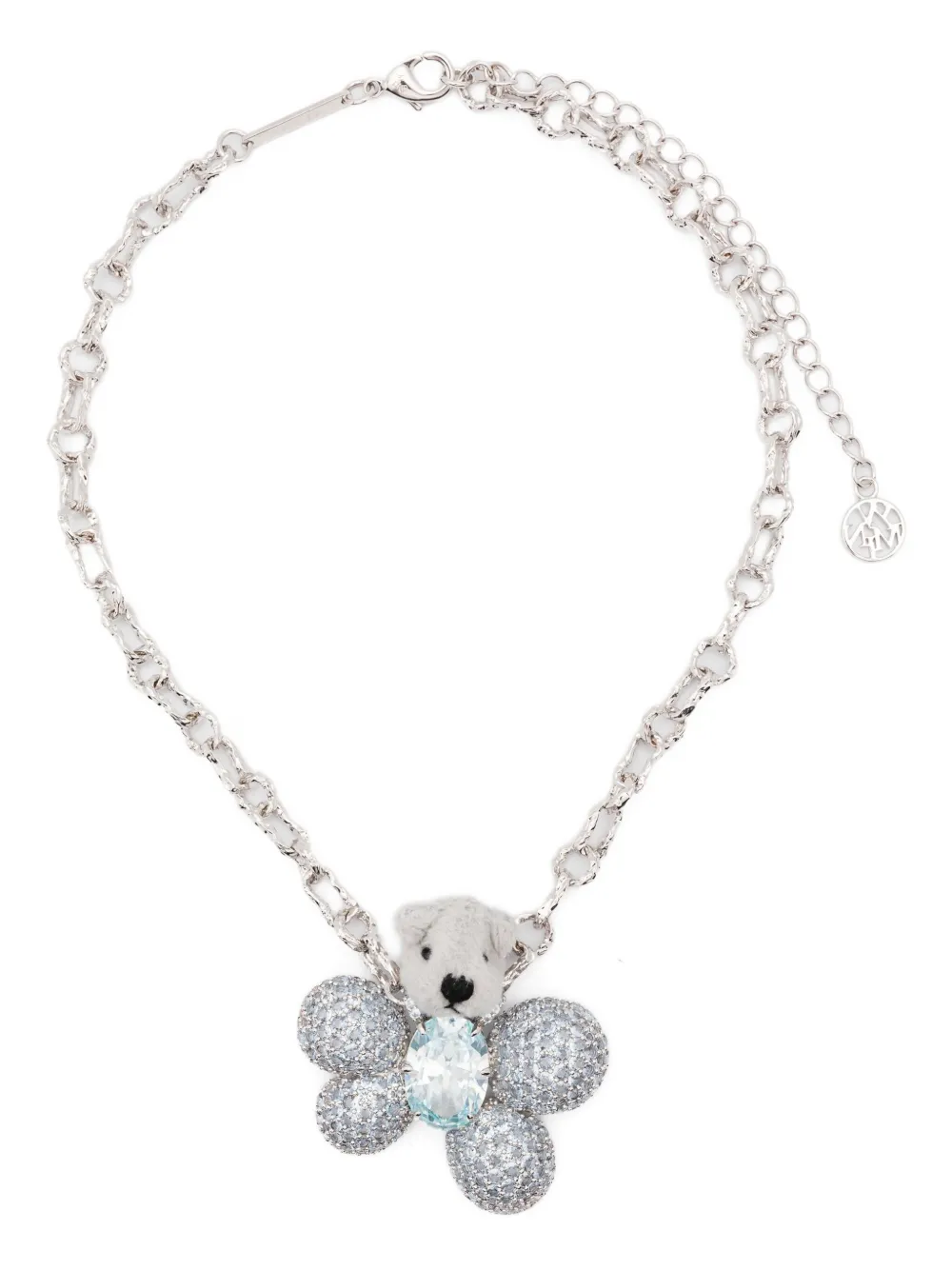 YVMIN bear-pendant necklace - Blu