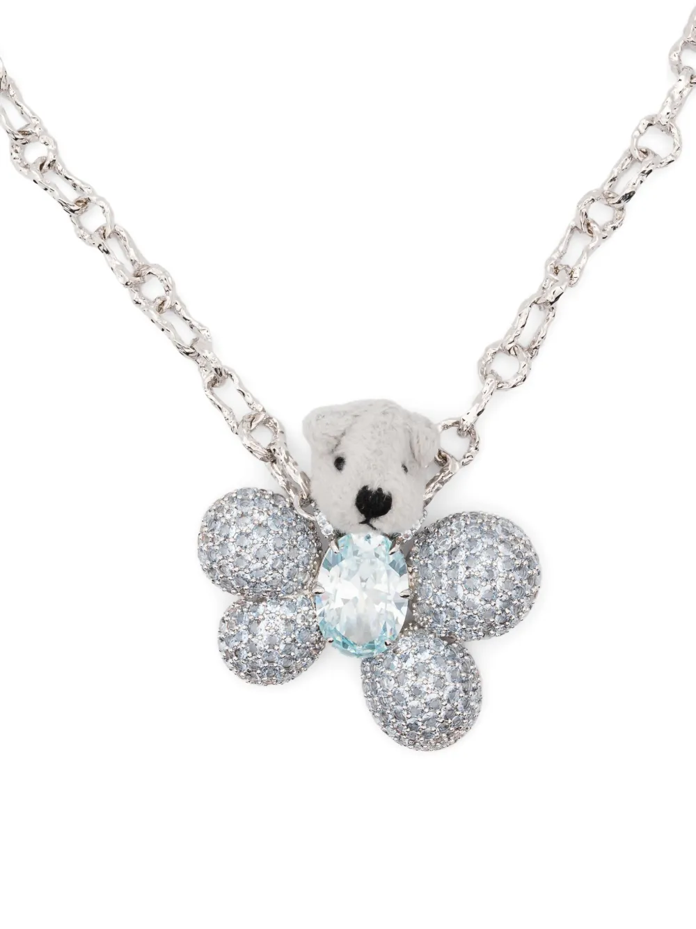  Yvmin Bear-pendant Necklace - Blue 