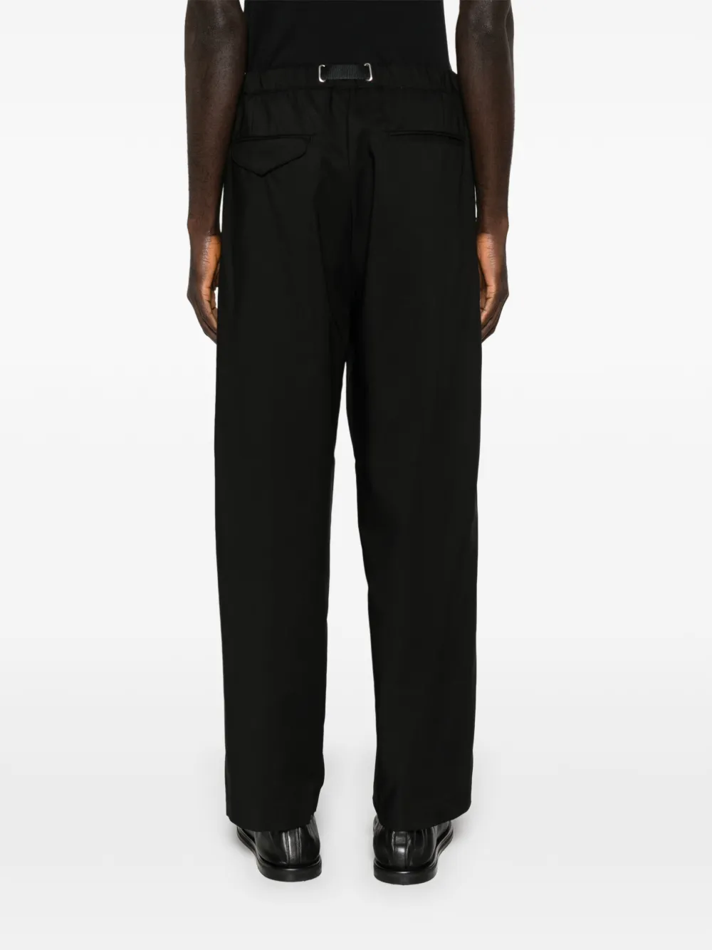 Whitesand Adjustable-belt Trousers In Black