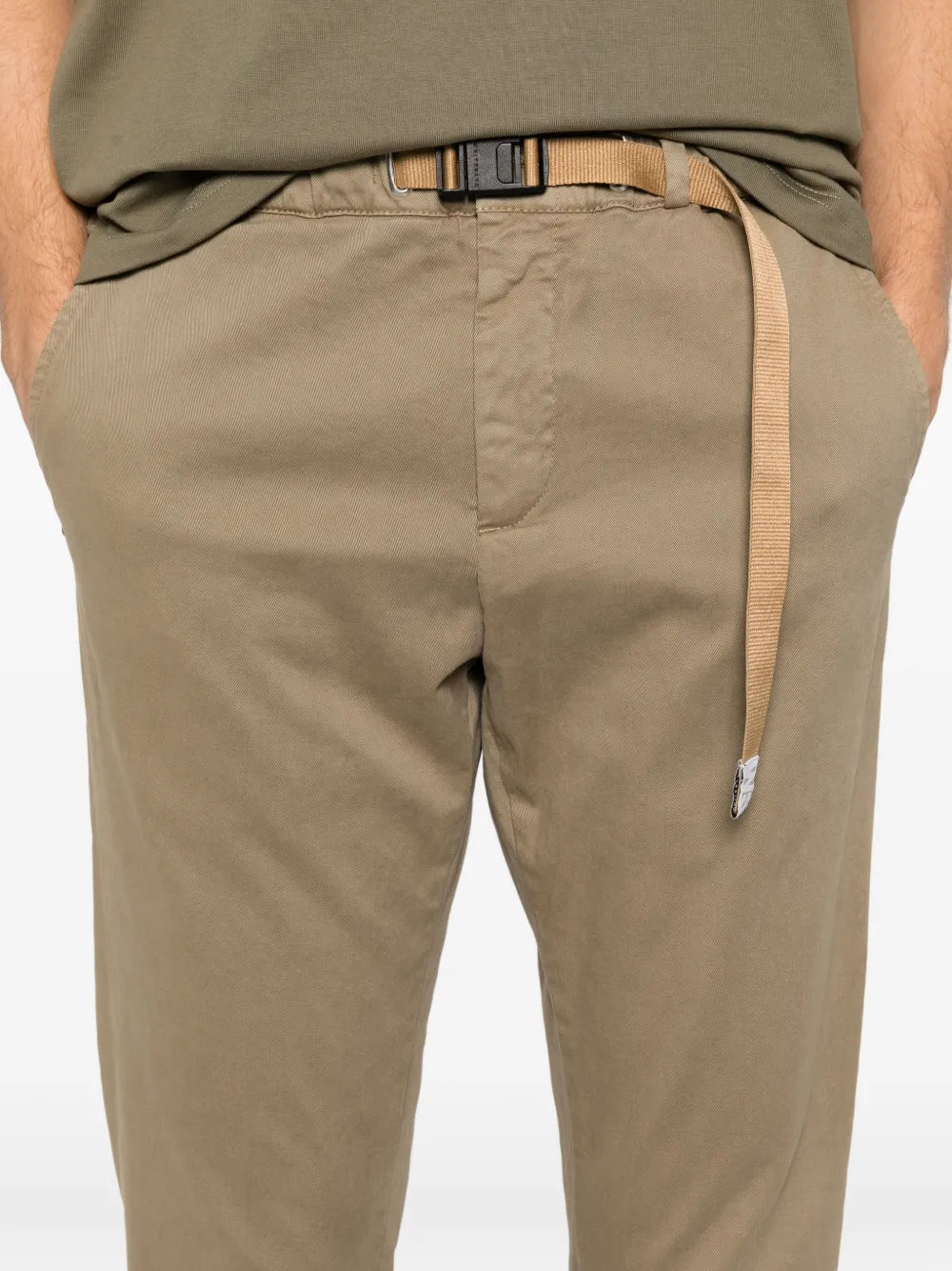 Whitesand Robert Belted Trousers In Brown