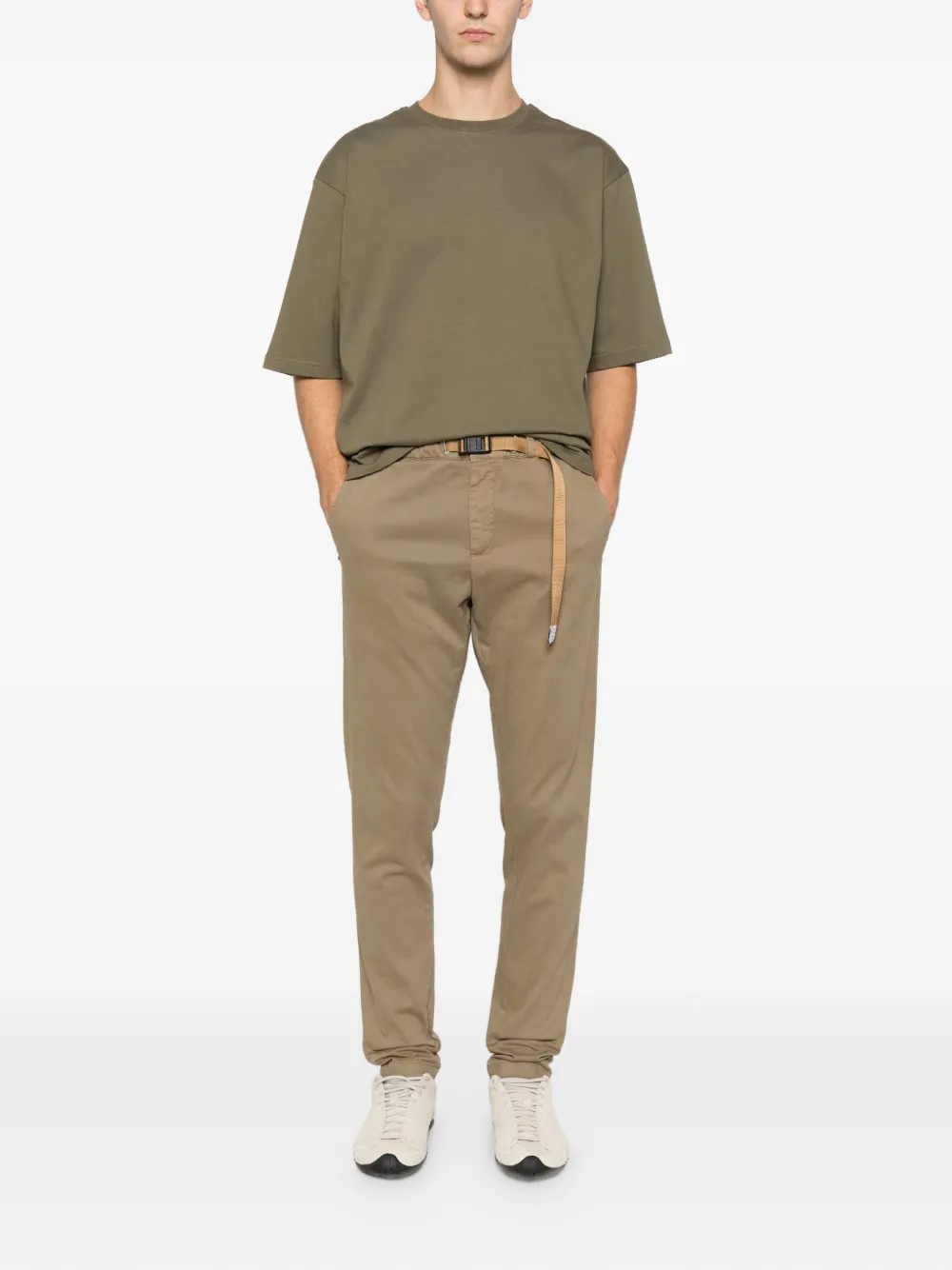 WHITESAND Robert belted trousers - Bruin