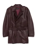 Manokhi belted double-breasted coat - Red