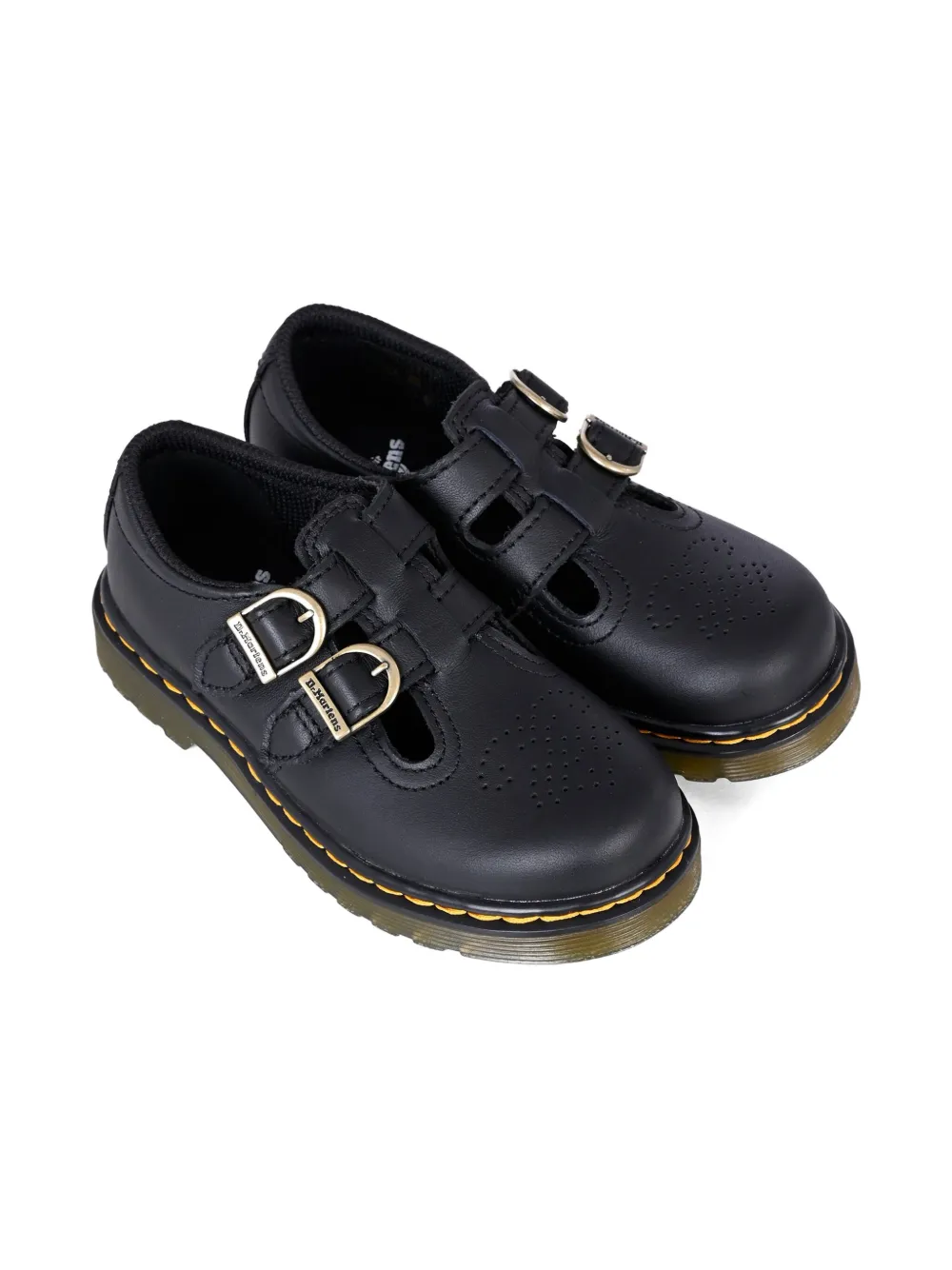 Dr. Martens Kids 8065 buckle-strap leather mocassins Black