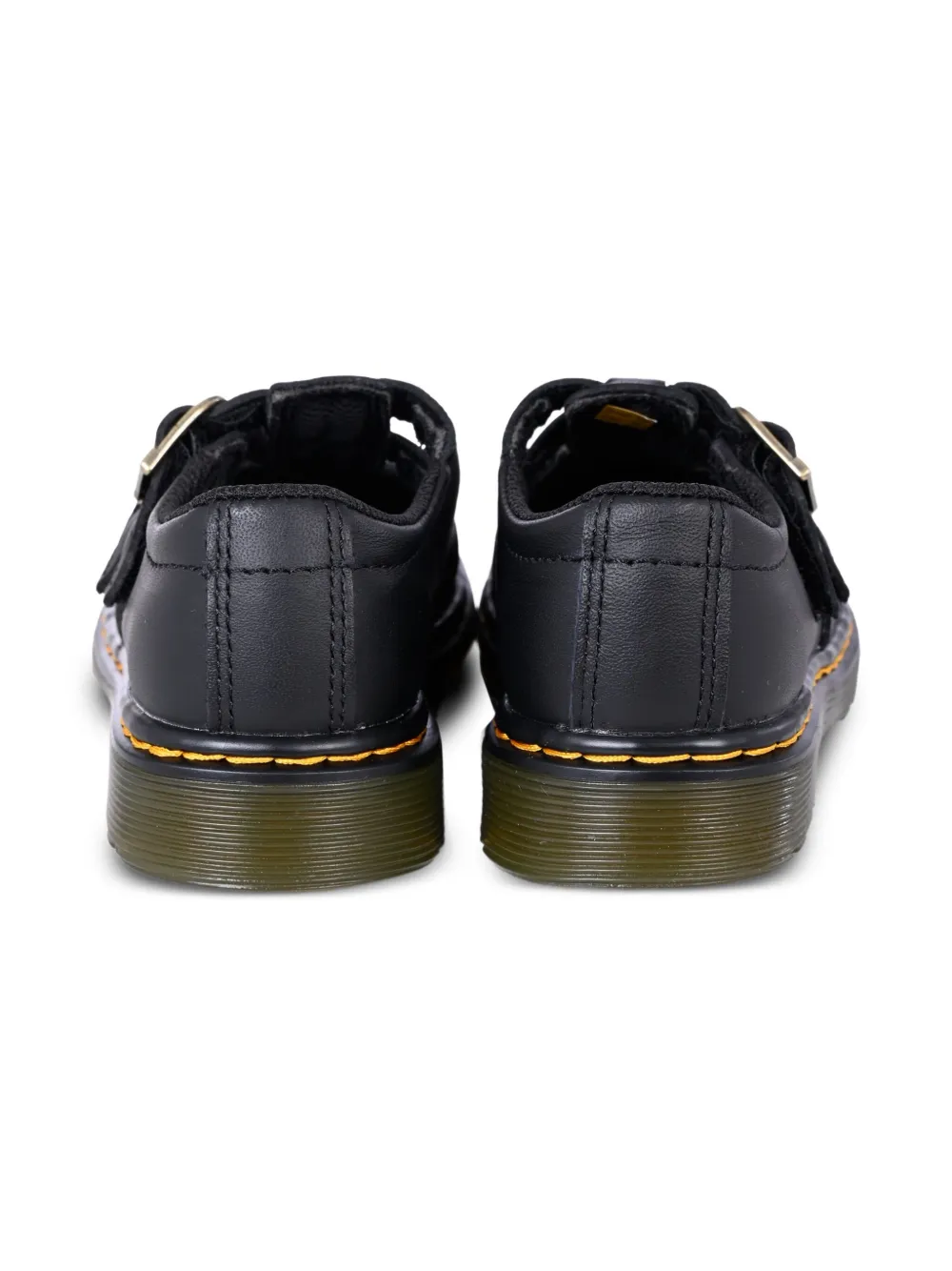 Dr. Martens Kids 8065 leren mocassins met gespbandje Zwart