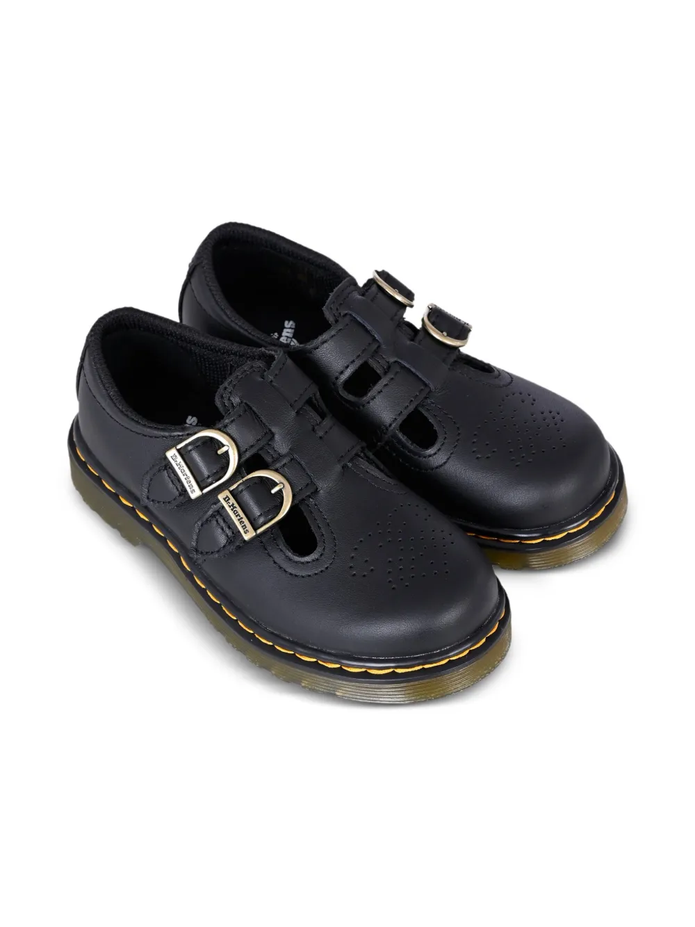 Dr. Martens Kids 8065 buckle-strap leather mocassins Black