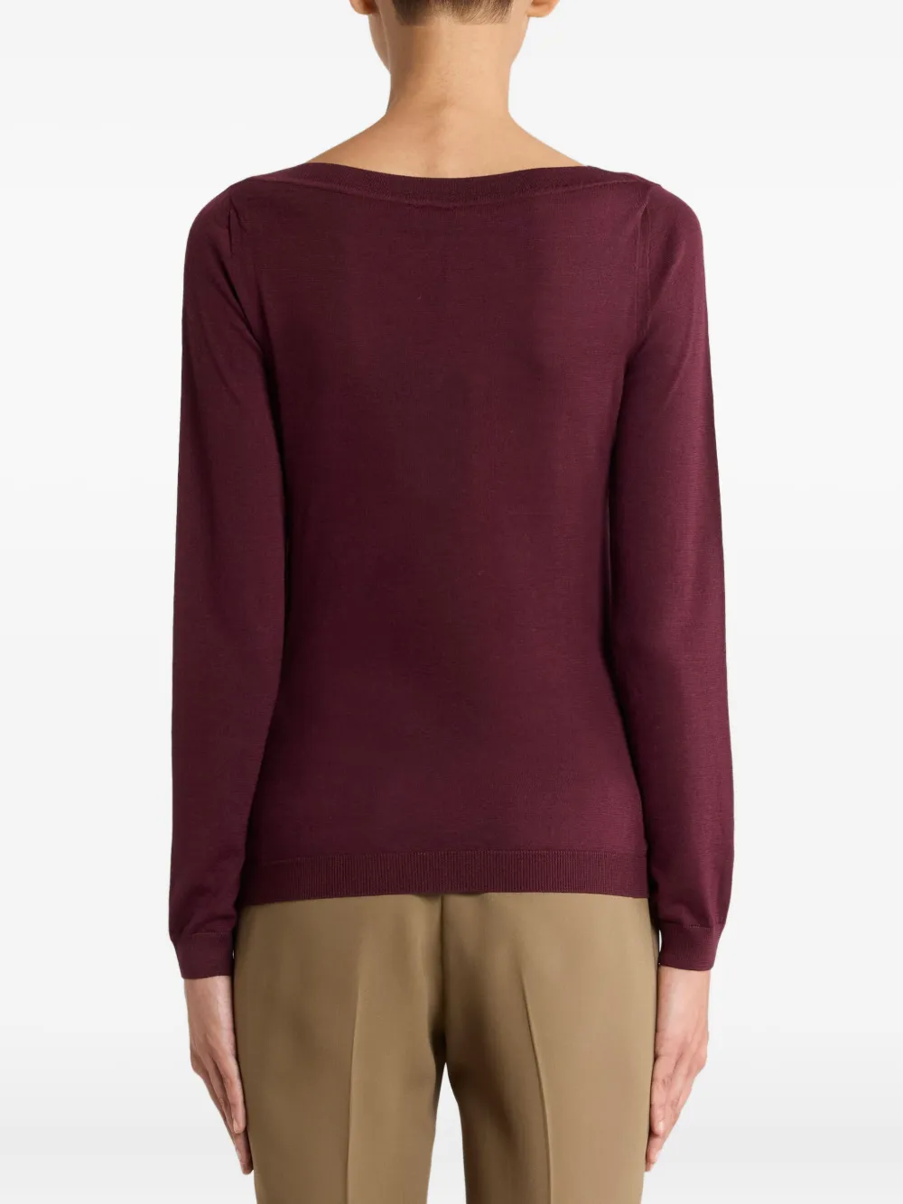 ETRO jacquard floral-embroidered sweater Rood