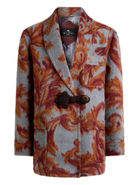 ETRO jacquard-pattern toggle coat