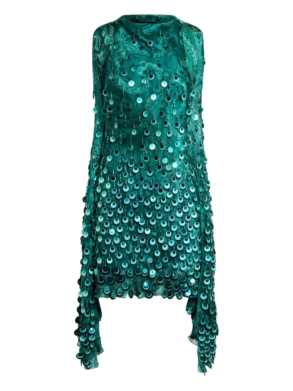 ETRO paisley-print sequin mini dress | Green | Image 1