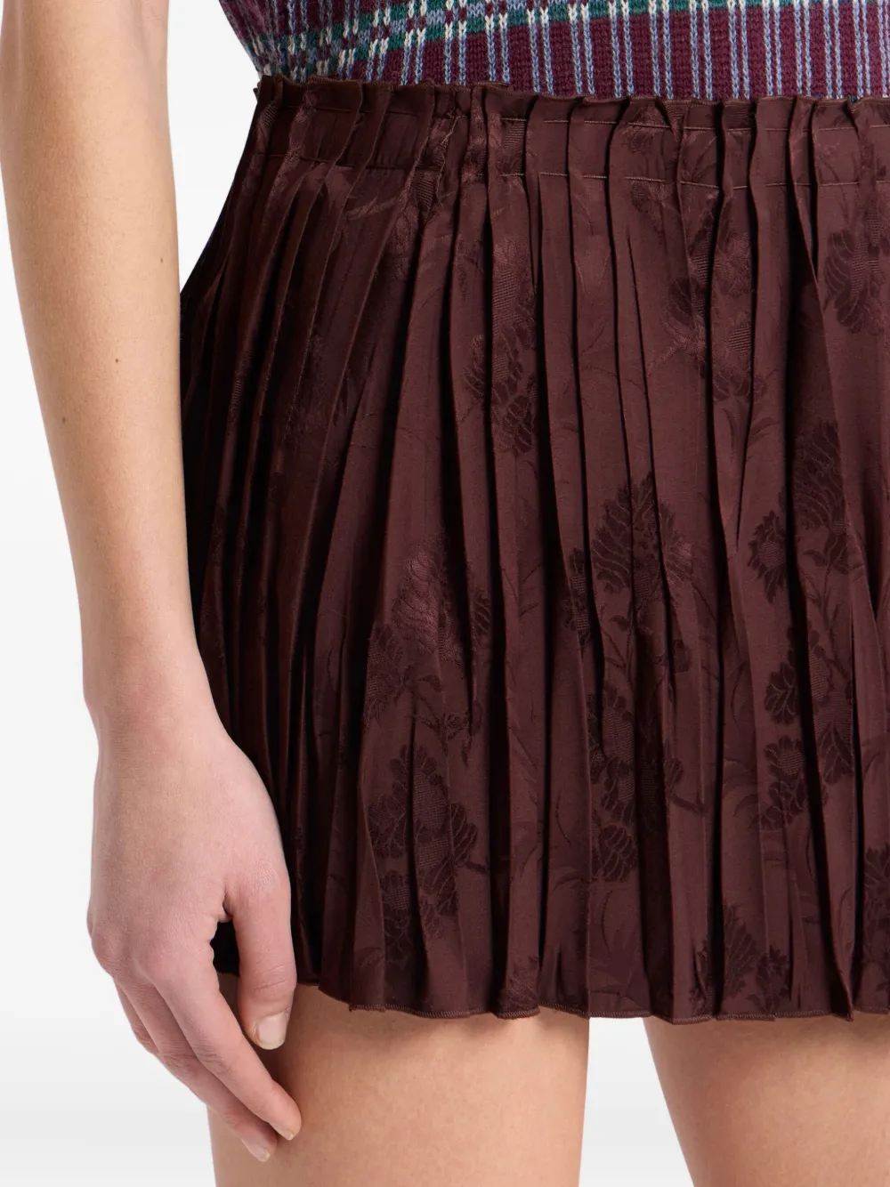 ETRO pleated floral skirt Bruin