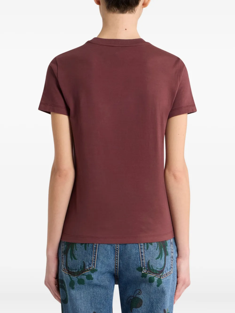 ETRO floral-print graphic T-shirt Bruin