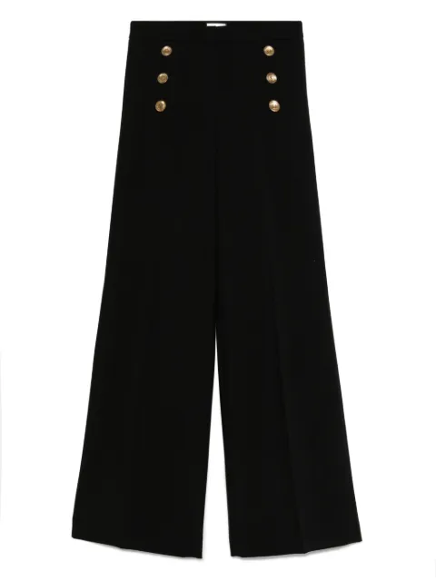 Seductive Bridget gold-button wide-leg trousers
