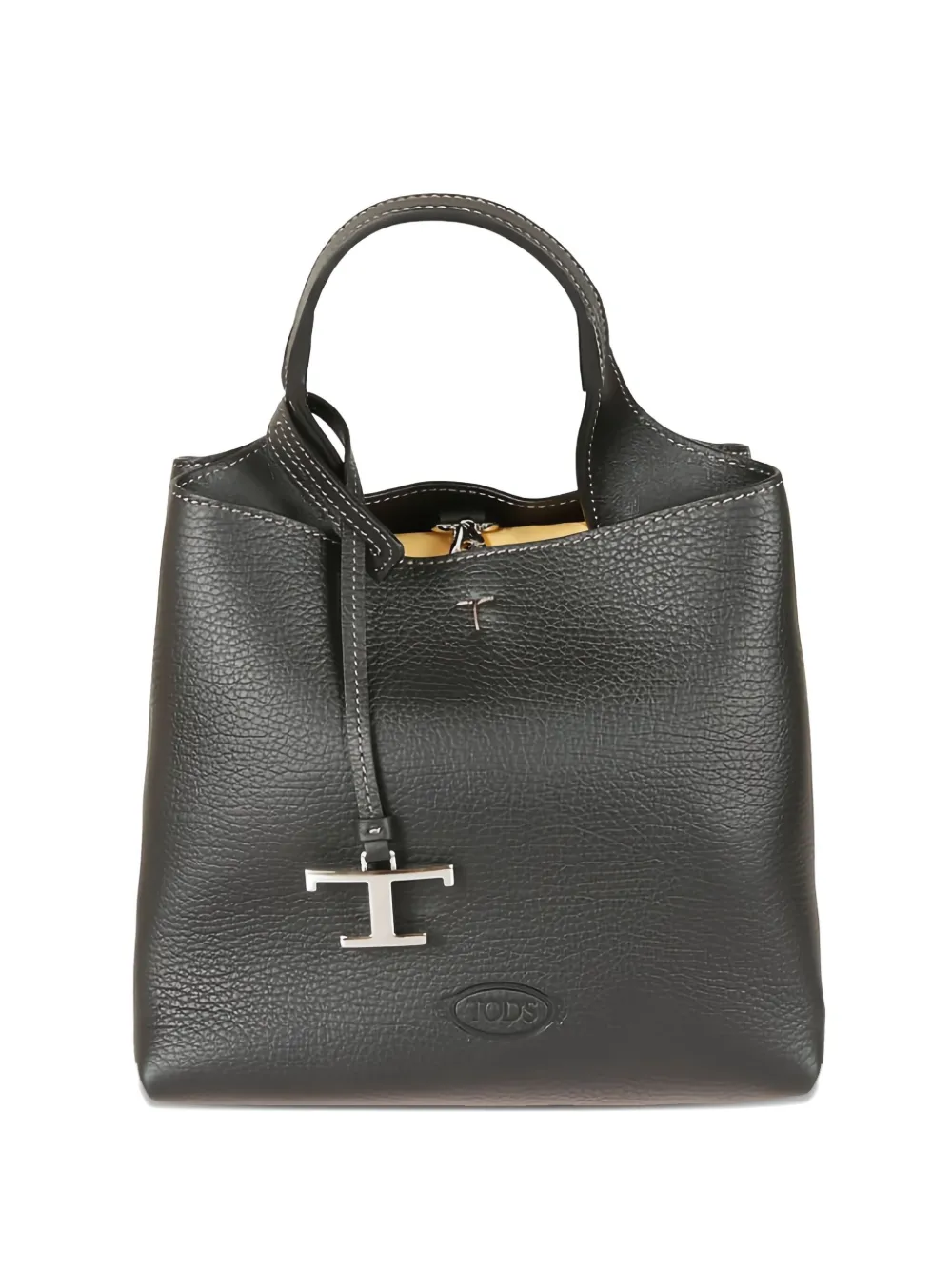 Tod's stamped leather top-handle bag Zwart