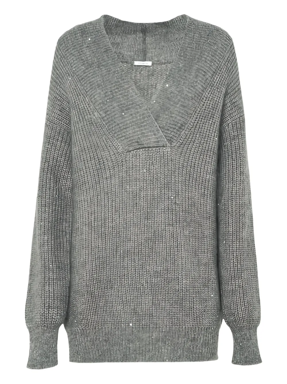 Malo sequin-embellished V-neck sweater | Grey | Image 1