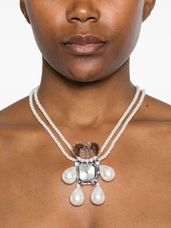 YVMIN テディベア ネックレス | ホワイト | FARFETCH JP