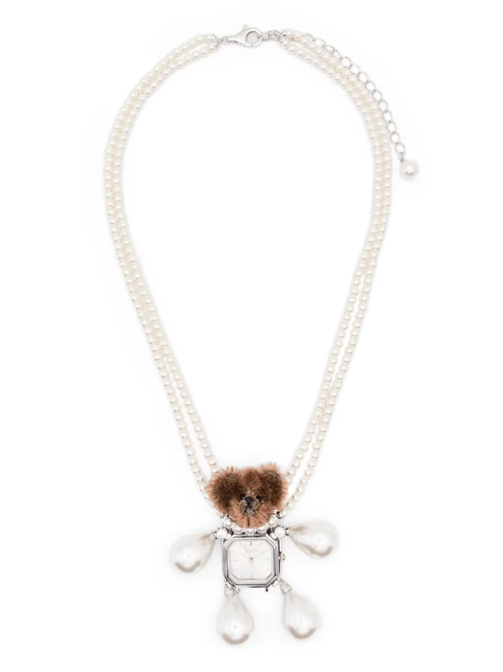 YVMIN teddy-bear embellishment necklace | White | Image 1