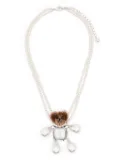 YVMIN teddy-bear embellishment necklace - White