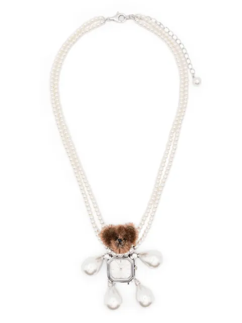 YVMIN teddy-bear embellishment necklace