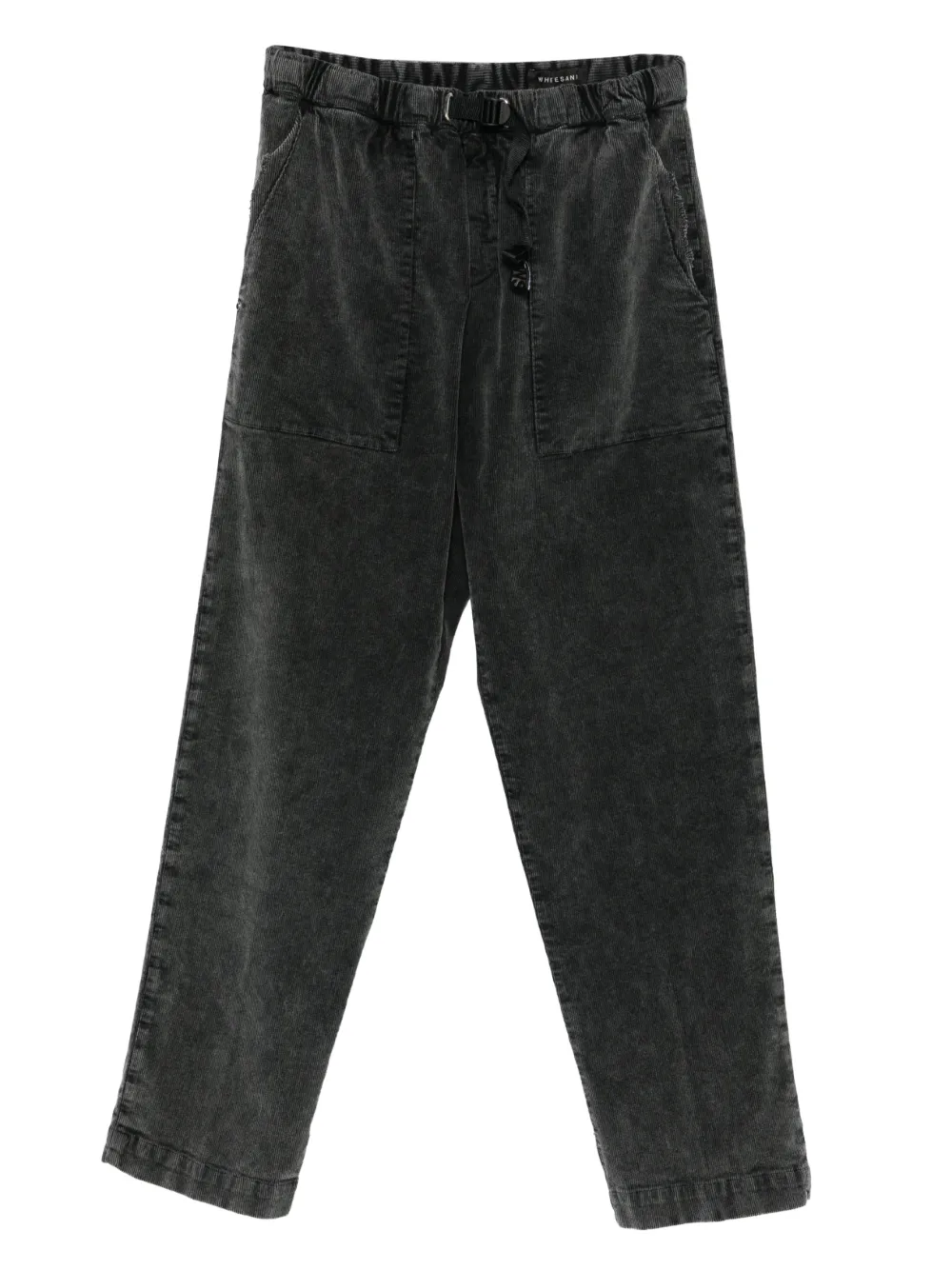 Whitesand Belted Corduroy Trousers In Gray