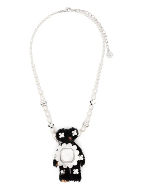 YVMIN collar con perlas y motivo Teddy Bear