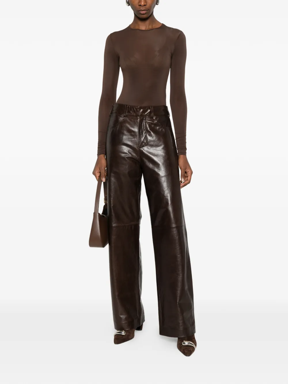 WARDROBE.NYC Long-sleeve Body in Brown, view 2
