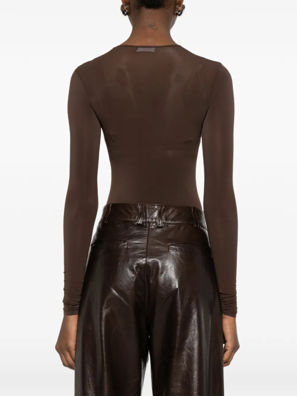 WARDROBE.NYC Long-sleeve Body in Brown, view 4