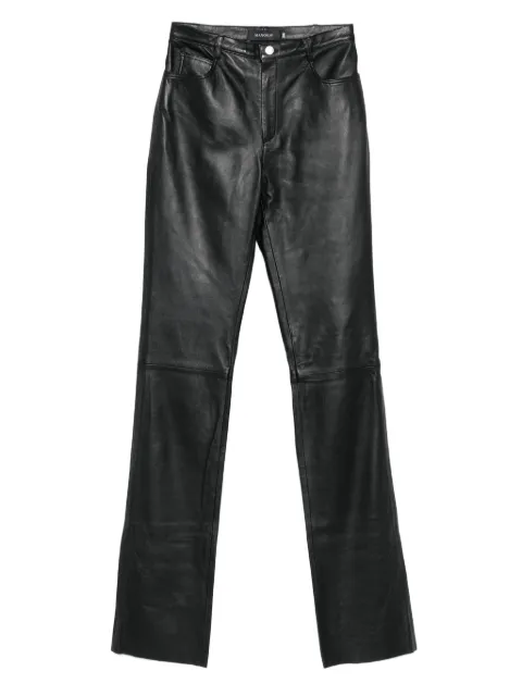 Manokhi Sena leather panel trousers
