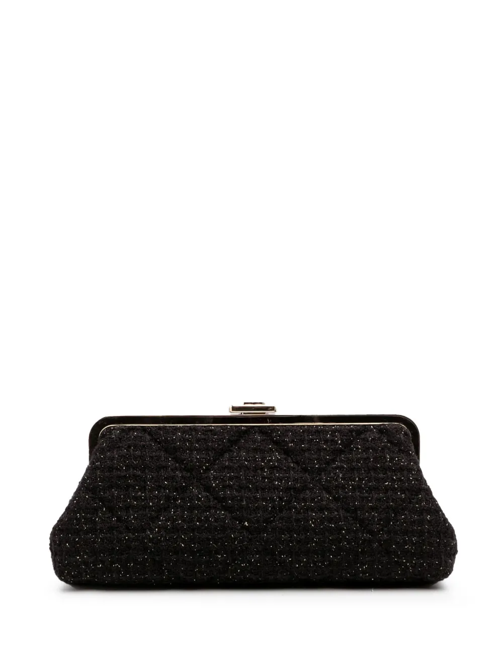 2020 Quilted Tweed Kisslock clutch bag