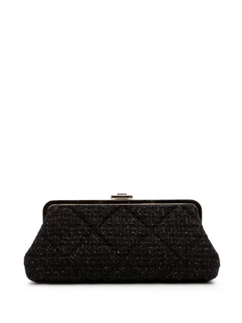 CHANEL Pre-Owned 2020 Quilted Tweed Kisslock clutch bag