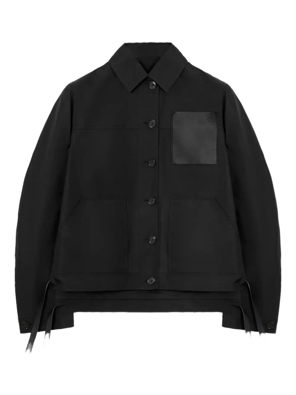button-fastening pocket jacket