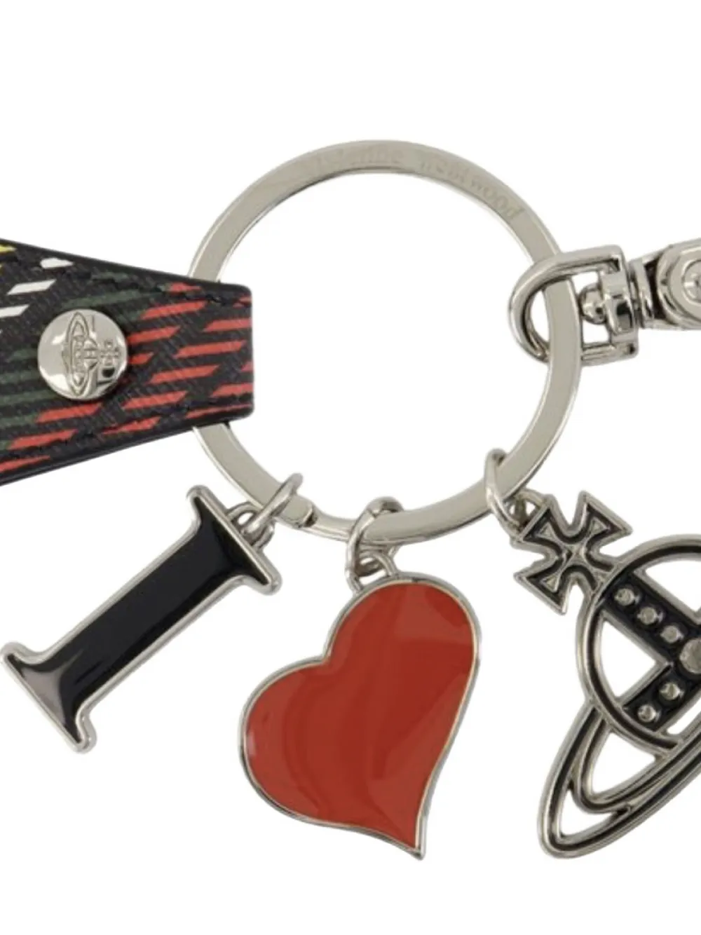 Vivienne Westwood I Love Orb keyring Zilver