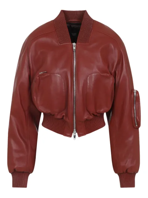 Phoebe Philo zip-front leather bomber jacket