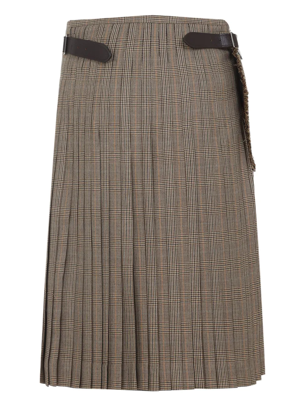 Phoebe Philo belted pleated mini skirt | Brown | Image 1