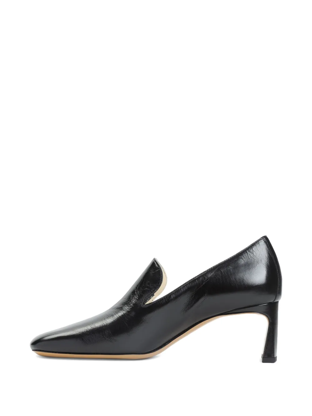 Phoebe Philo 60mm Club leather heeled loafers Black