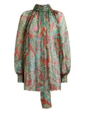 ETRO paisley high-neck blouse - Red