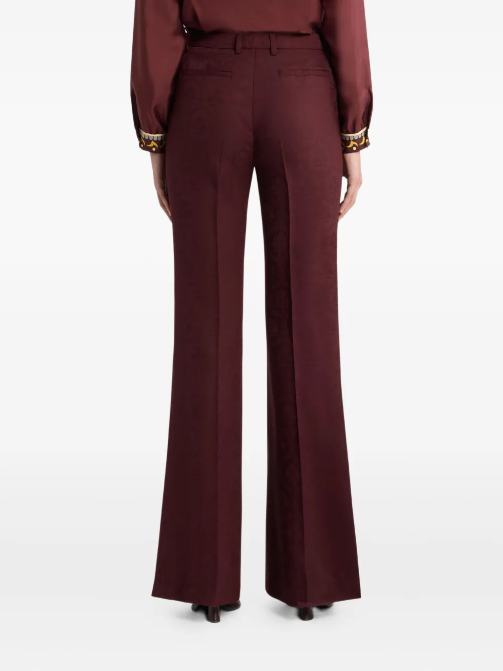 ETRO Pantalon met paisley-jacquard Rood