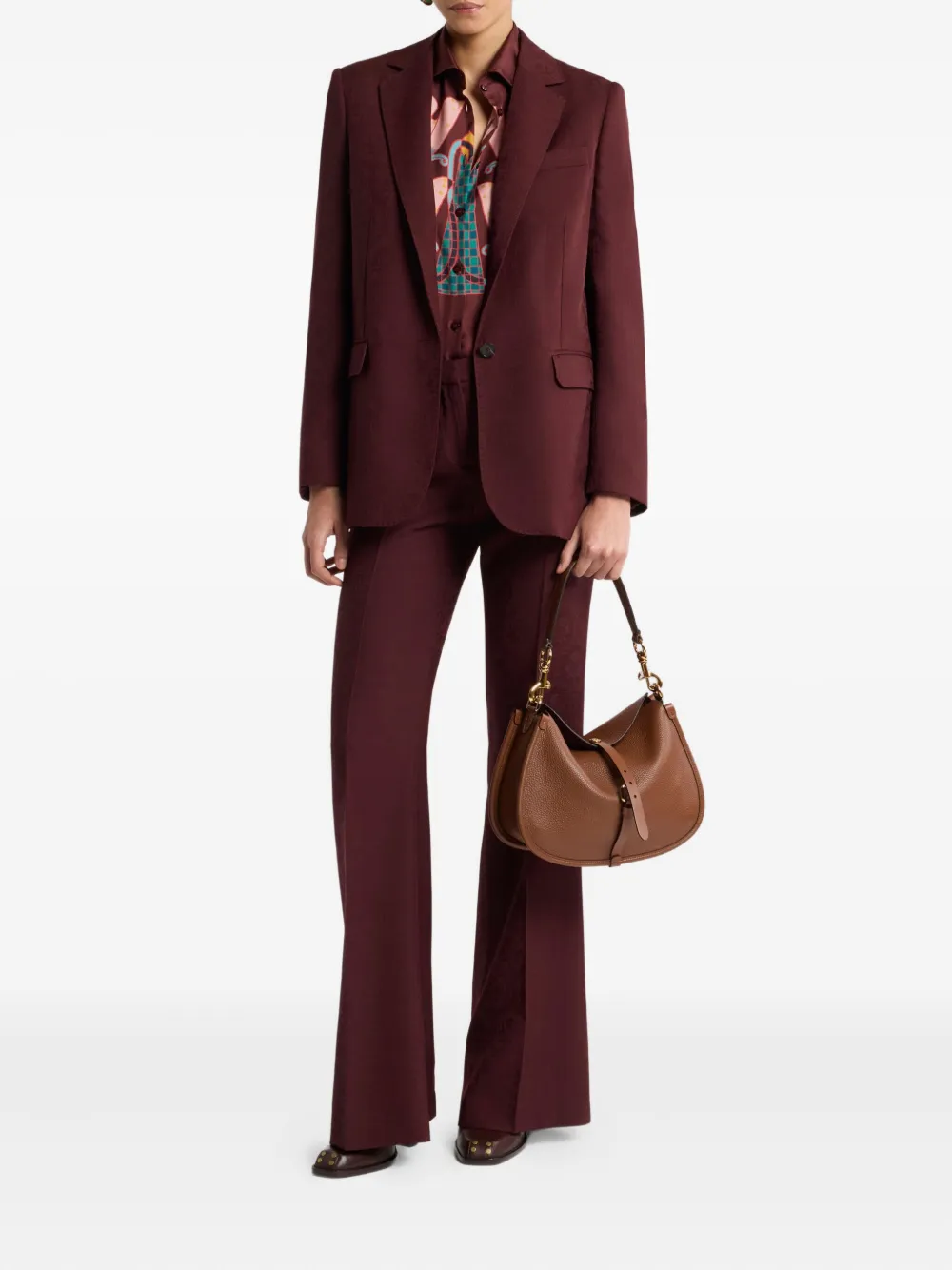 ETRO Pantalon met paisley-jacquard Rood