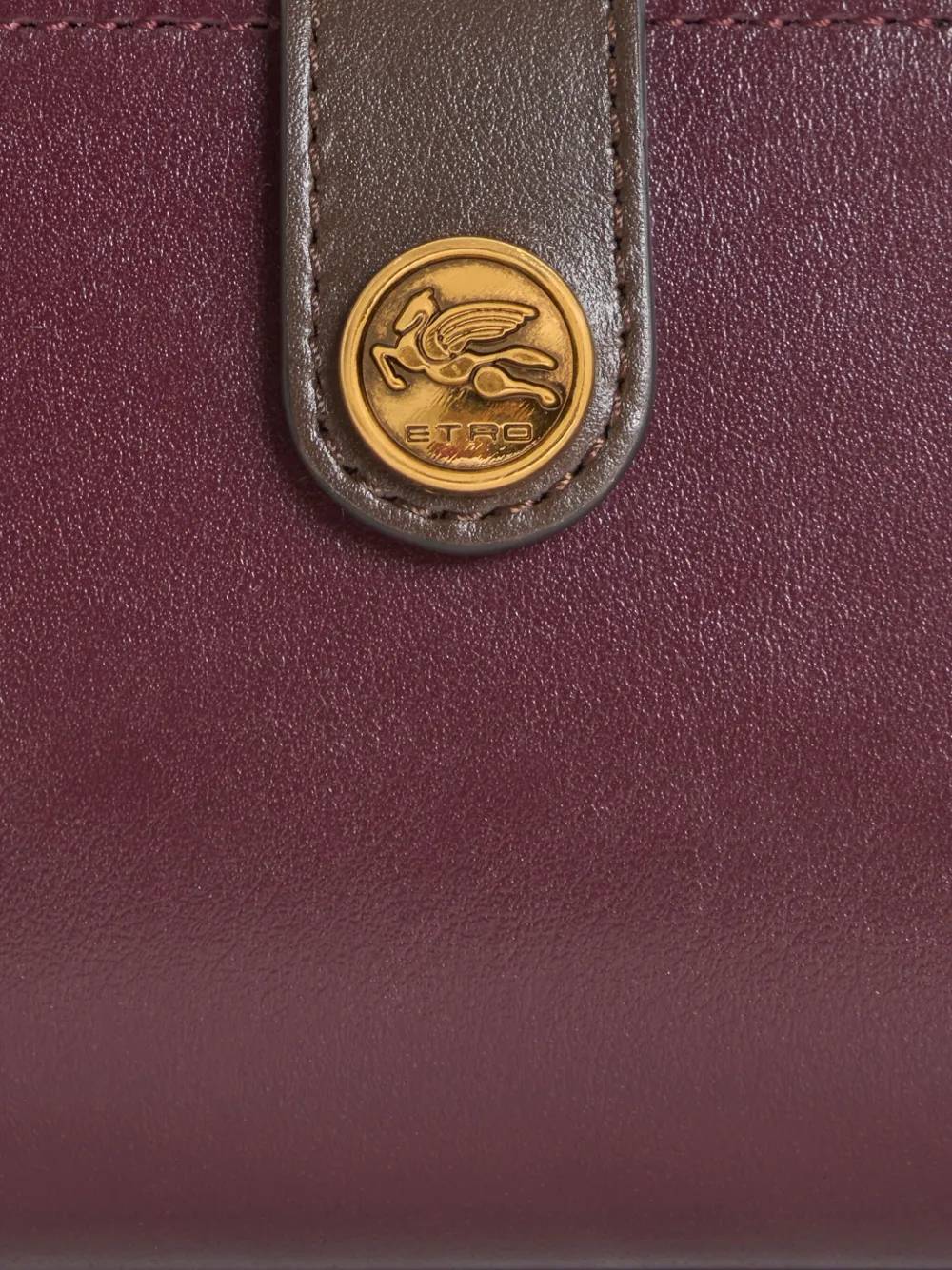 ETRO leather strap wallet Rood