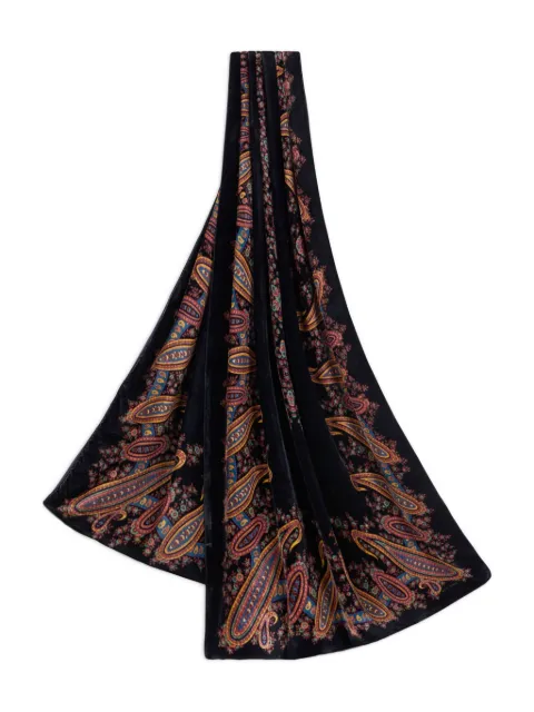 ETRO fringed paisley-print scarf
