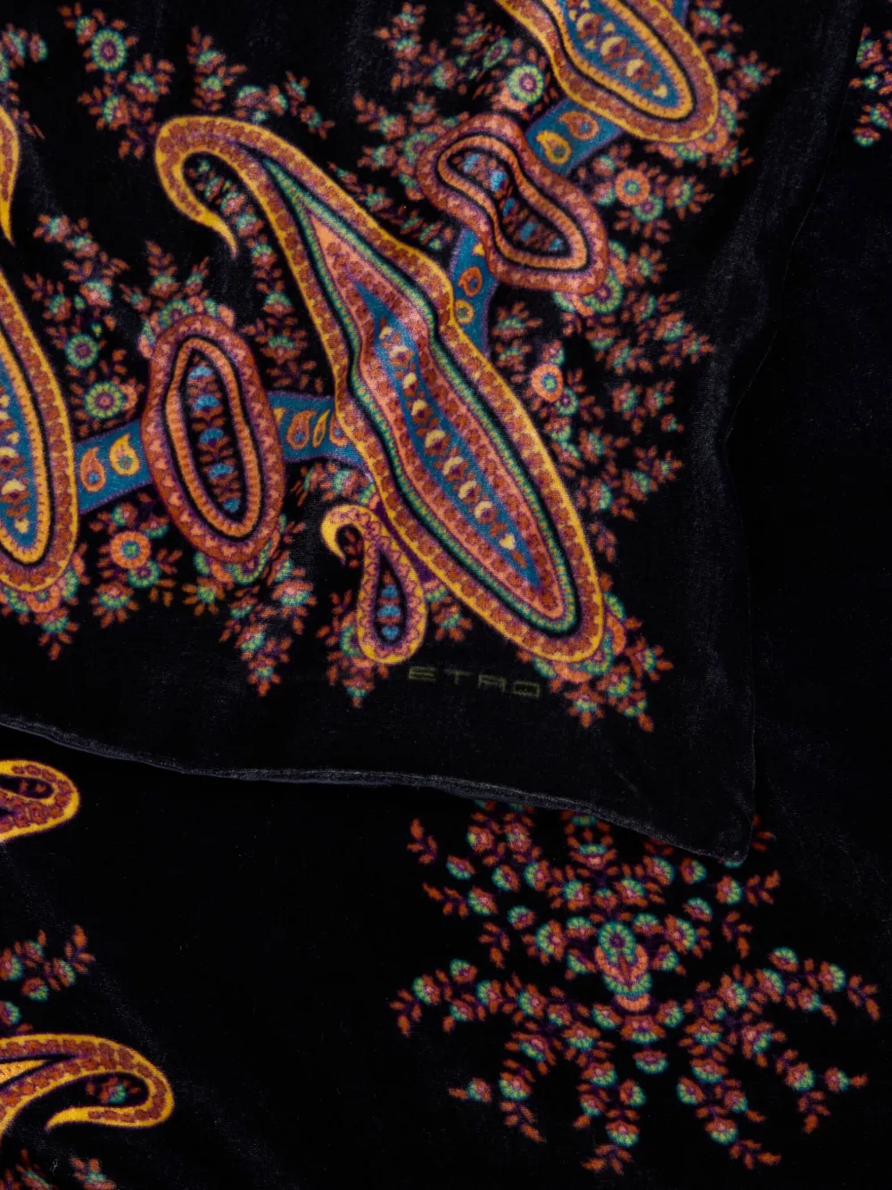ETRO Sjaal met paisley-print Zwart