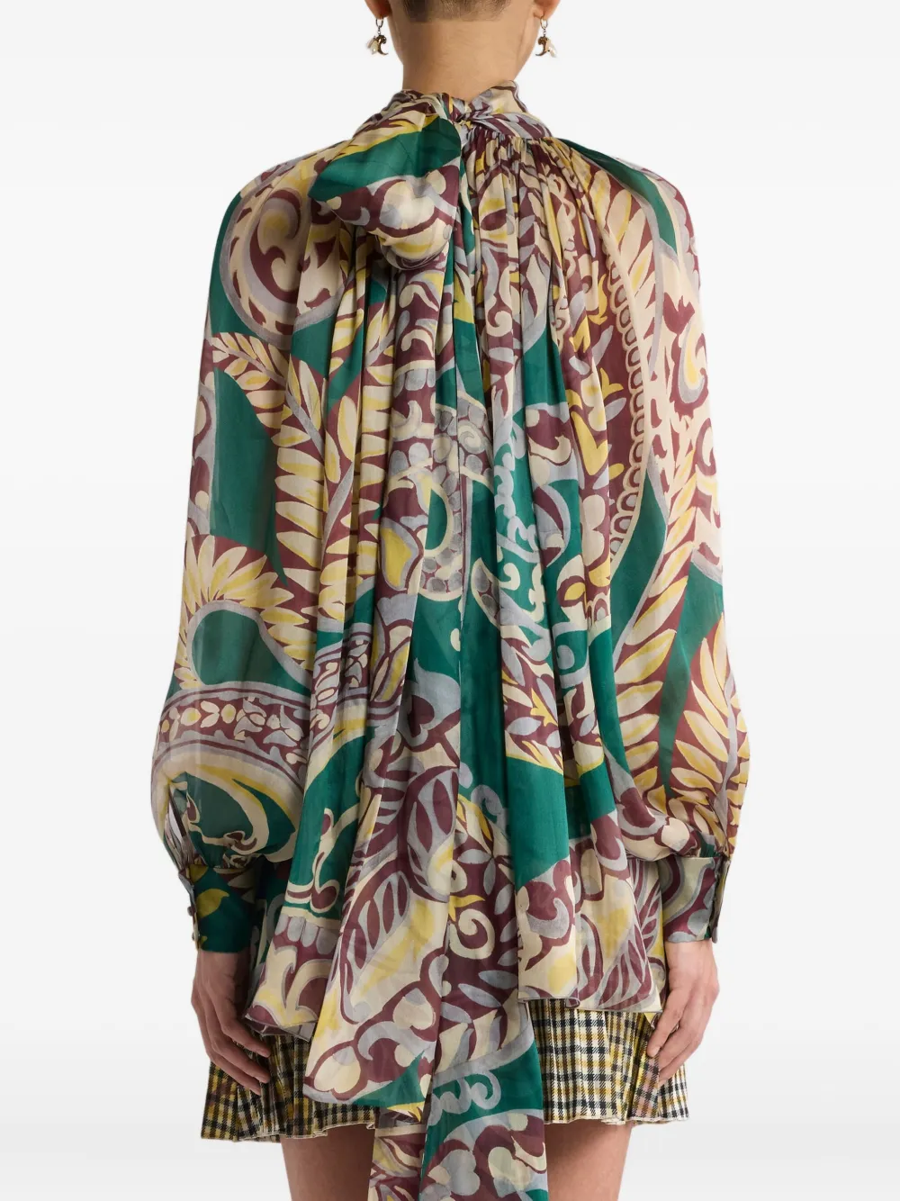 Etro Floral-print Turtleneck Blouse In Multi