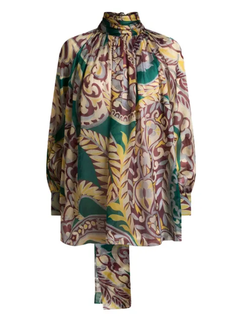 ETRO floral-print turtleneck blouse