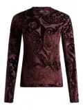 ETRO paisley-jacquard velvet top - Brown