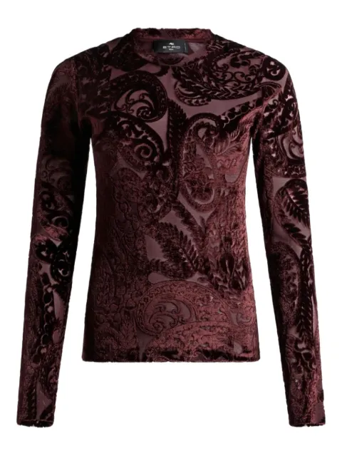 ETRO Samtoberteil aus Paisley-Jacquard