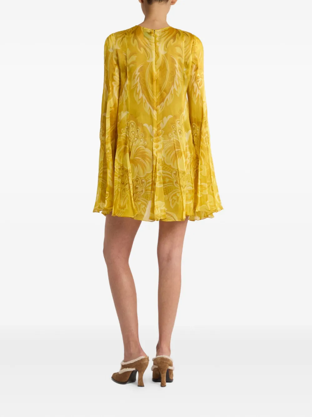 ETRO Mini-jurk met bloemenprint Geel