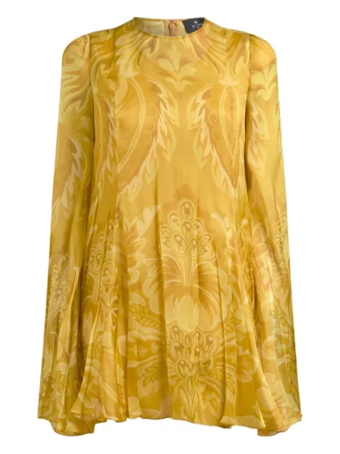 ETRO floral-print pleated mini dress
