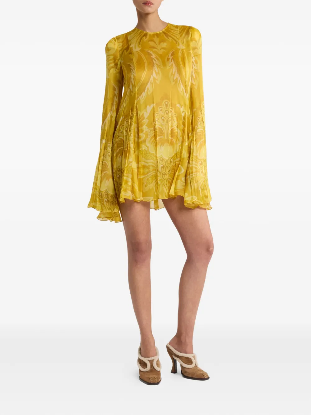 ETRO Mini-jurk met bloemenprint - Geel