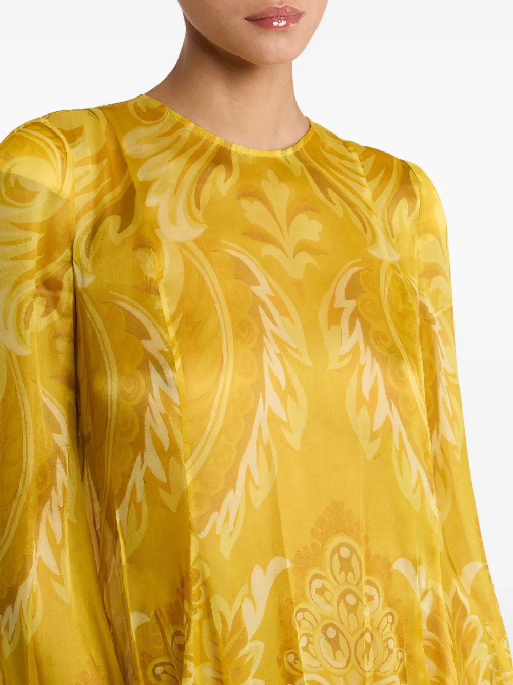 ETRO Mini-jurk met bloemenprint Geel