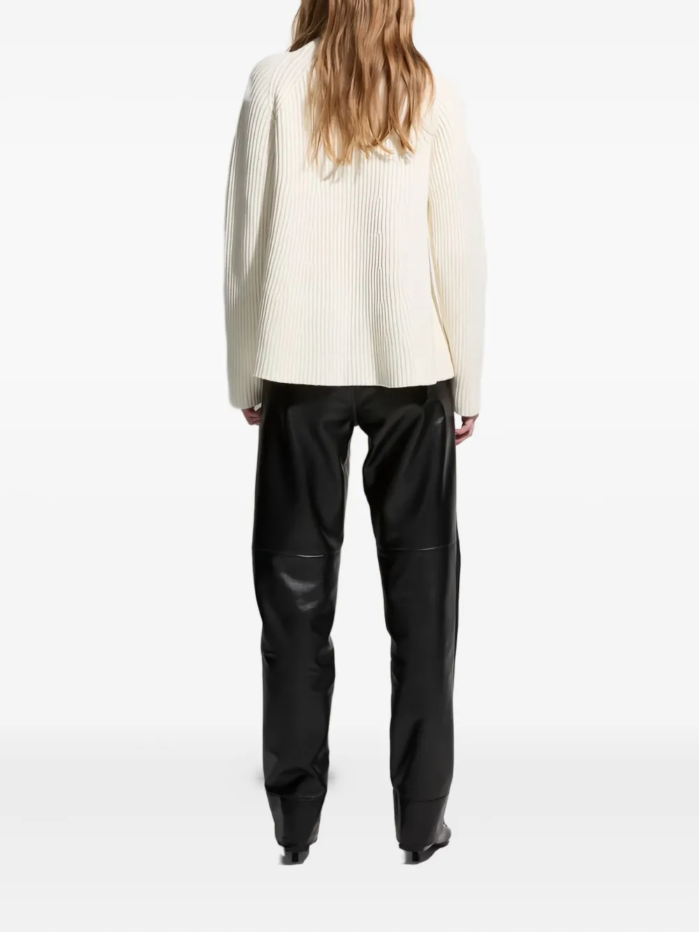 Malo ribbed crew-neck sweater Wit