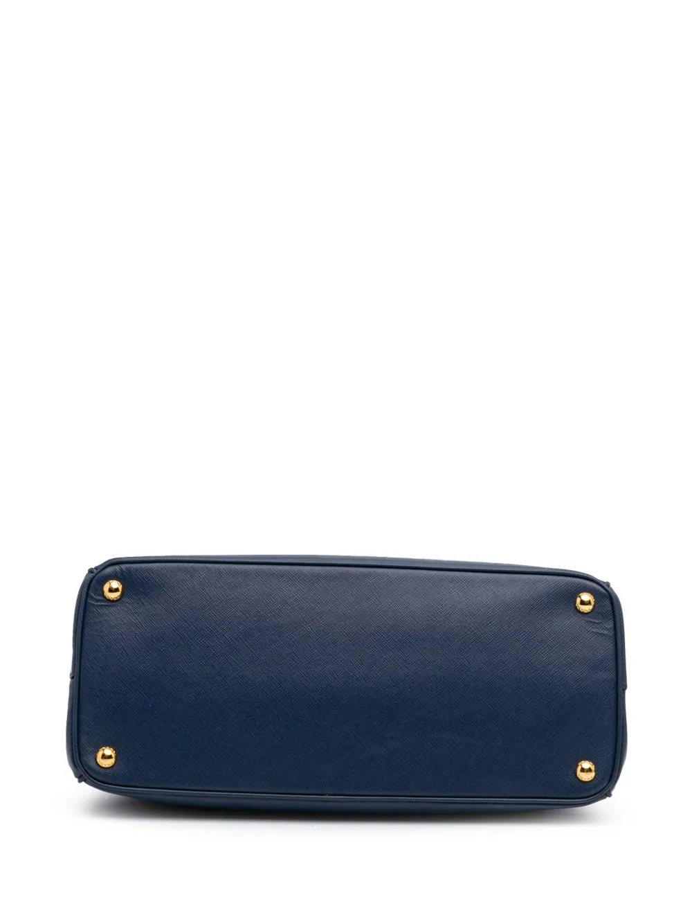 Pre-owned Prada 2000-2025 Large Saffiano Lux Galleria Double Zip Tote Bag In Blue