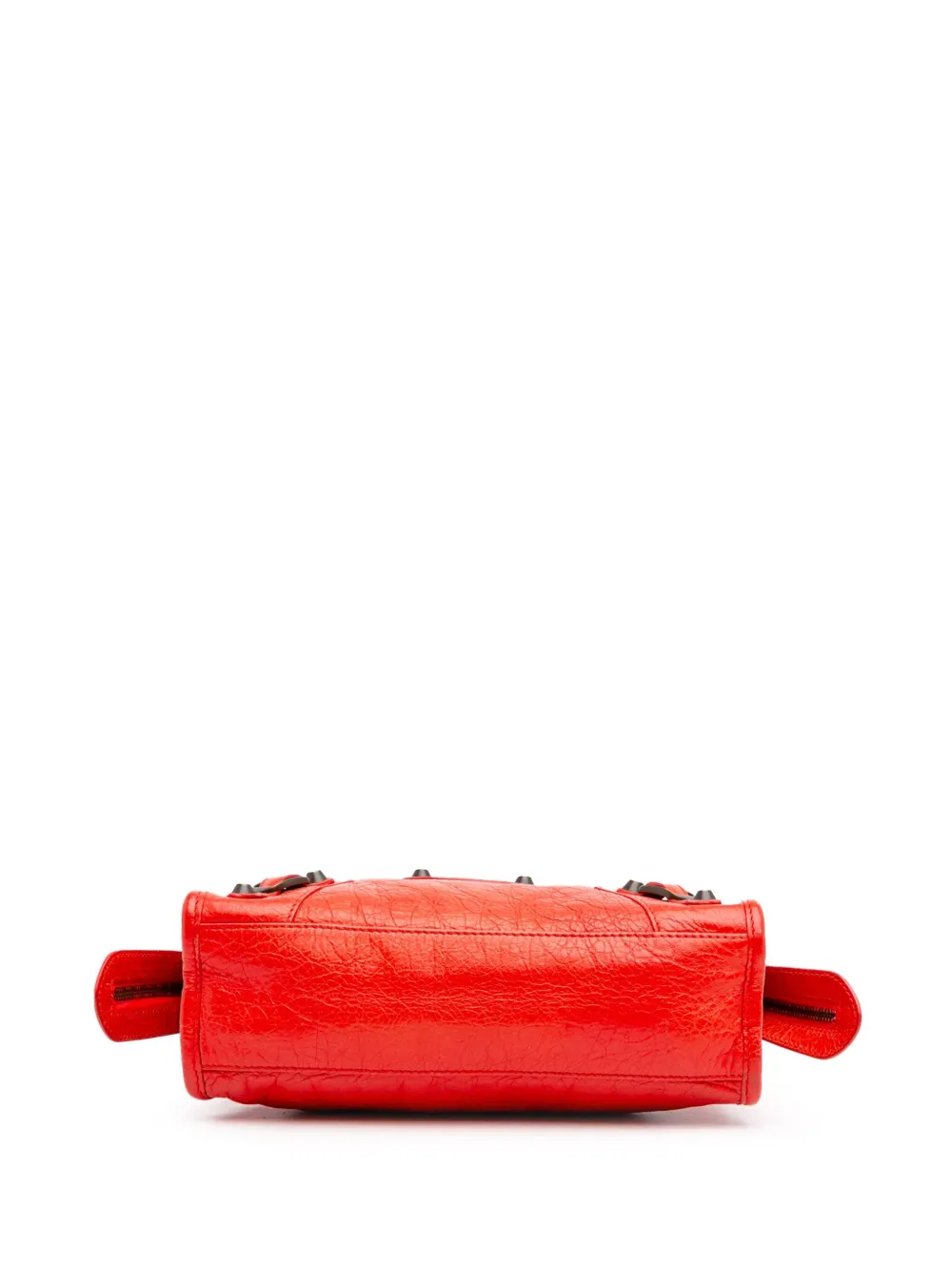 Pre-owned Balenciaga 2013 Mini Lambskin Motocross Classic City Satchel In Red
